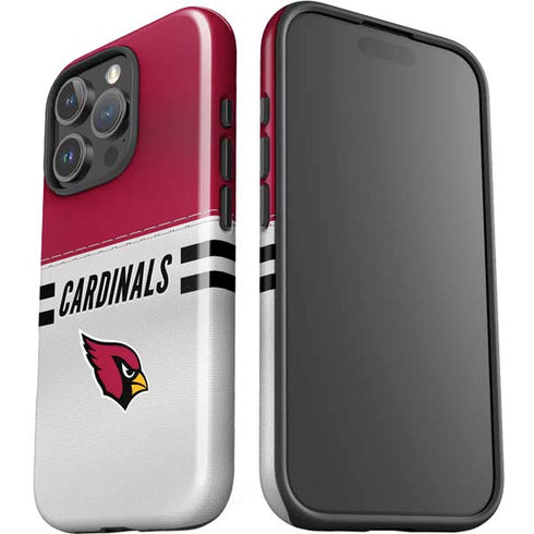 NFL Arizona Cardinals White Striped iPhone 16 Pro Impact Case